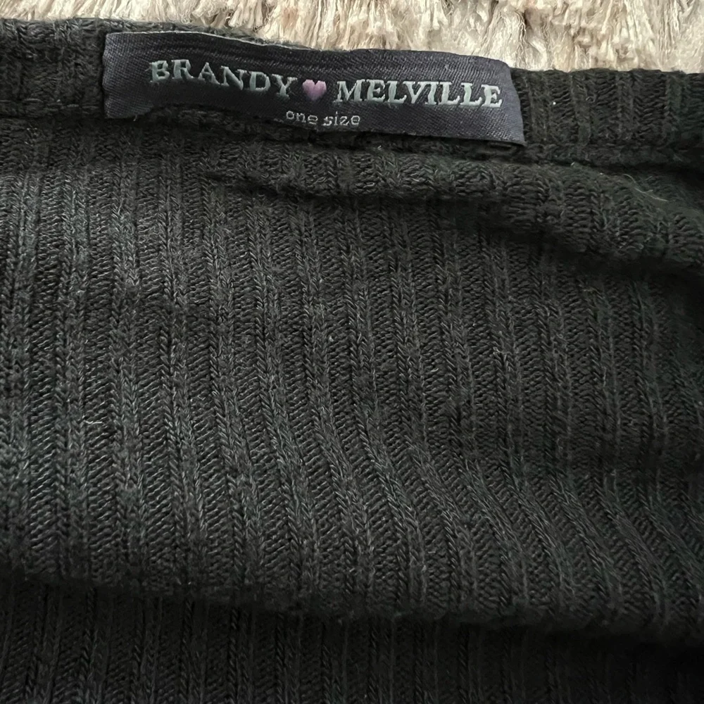Brandy Melville Black Ribbed Short Sleeve Mini Dress – Size S - Picture 6 of 7